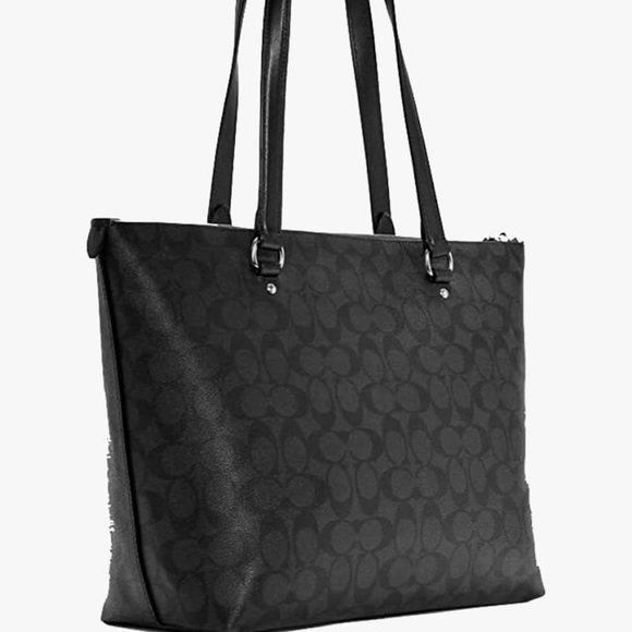 Coach Bags Nwt Coach Gallery Tote In Signature Canvas Graphite And Black Poshmark